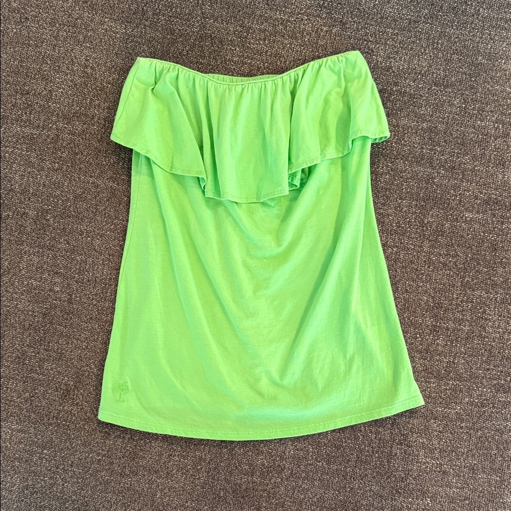 Lilly Pulitzer Green Off-Shoulder Top